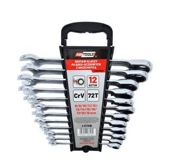 AWTOOLS SET OKOLIŠNIH KLJUČEVA S RAČKOM 12 DIJELOVA 8-19 mm