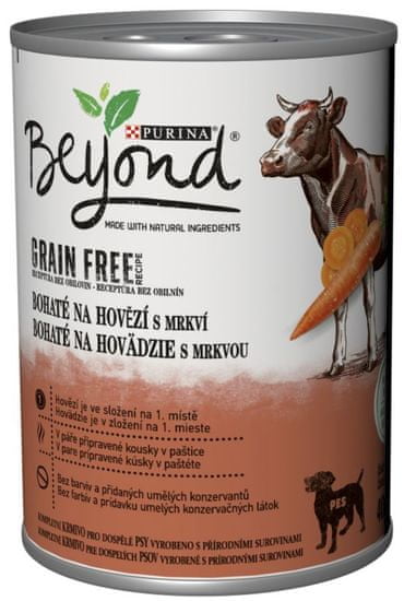 BEYOND Grain Free govedina s mrkvom, 12 x 400 g