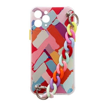 HURTEL Hurtel Color Chain Case gel maska sa lančićem za Samsung Galaxy S21 5G, šarena