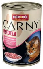 Animonda mokra hrana za odrasle mačke Carny, puran+ kozice, 6 x 400 g