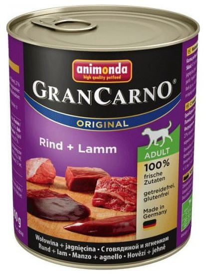 Animonda mokra hrana za odrasle pse Grancarno, govedina + janjetina, 6 x 800 g