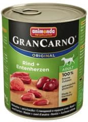 Animonda mokra hrana za odrasle pse Grancarno - govedina, pačja srca, 6 x 800 g