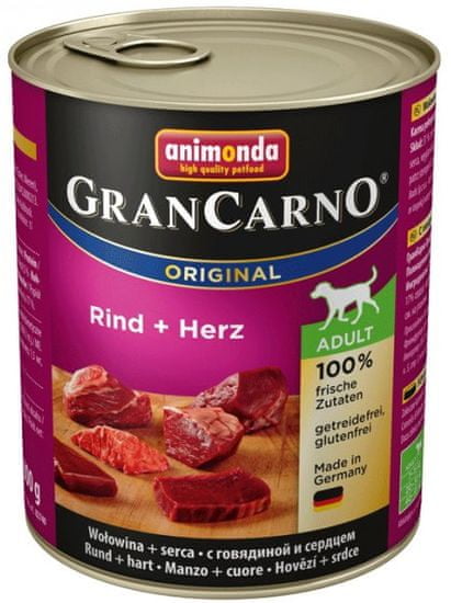 Animonda mokra hrana za odrasle pse Grancarno, govedina i srce, 6 x 800 g
