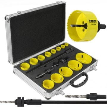 MAR-POL Krunski set pile za gips ploče i drvo 19-76 mm + aluminijsko kućište