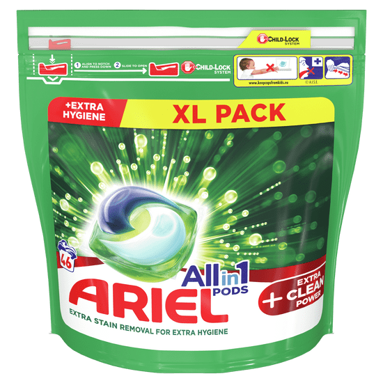 Ariel Extra Clean deterdžent u kapsulama, 46 kapsula