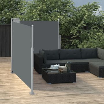 Vidaxl Uvlačna bočna tenda antracit boje 100 x 600 cm