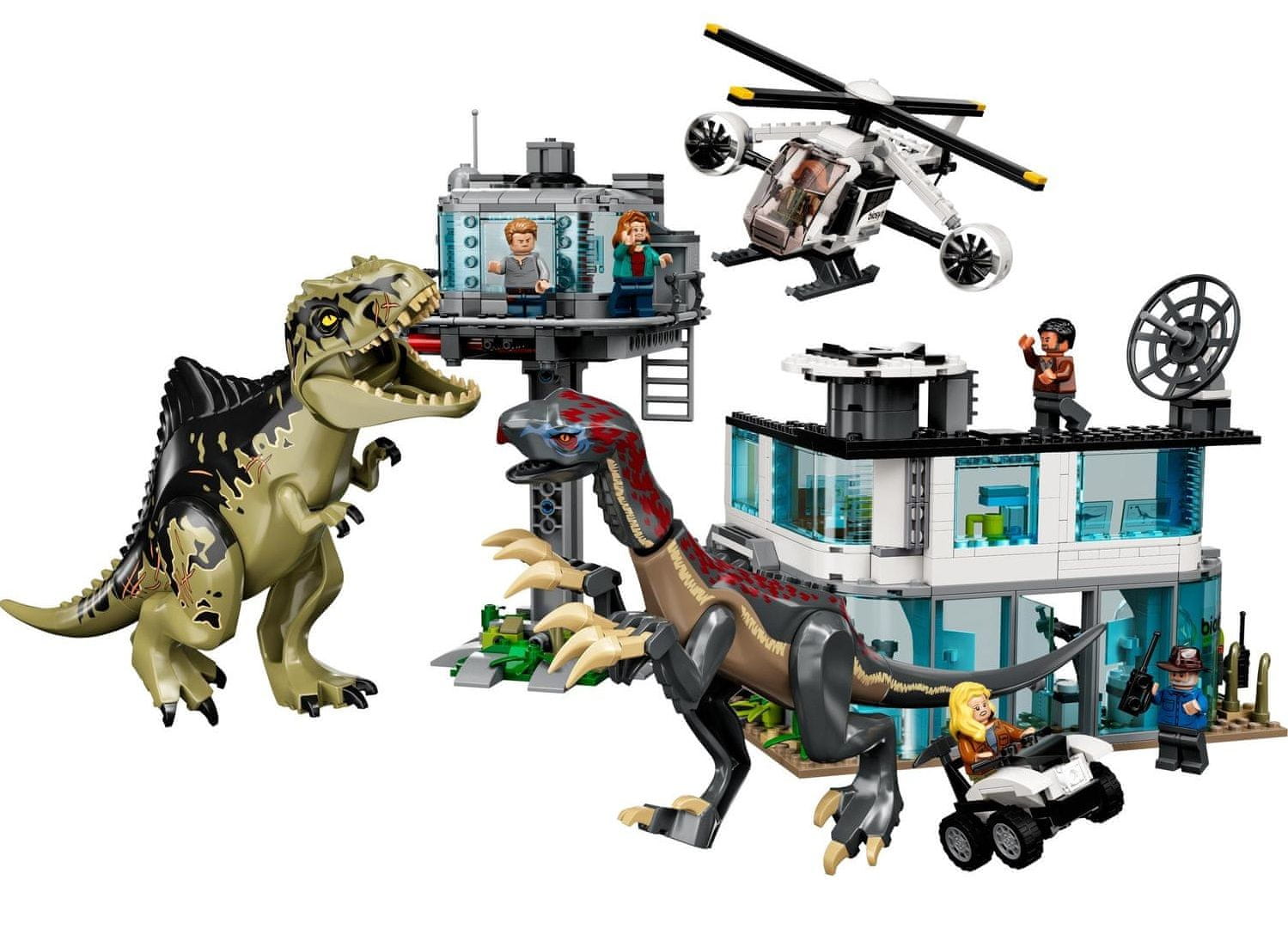 LEGO Jurassic World 76949 napad Giganotosaurusa i Therizinosaurusa