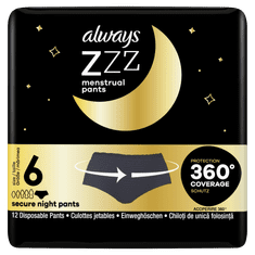 Always ZZZ menstrualne gaćice, Small/Medium, 12 komada