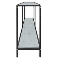 Vidaxl Konzolni stol bijeli 160 x 35 x 75,5 cm od kaljenog stakla