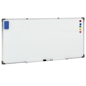 Vidaxl Magnetna bijela ploča 110 x 60 cm Čelik