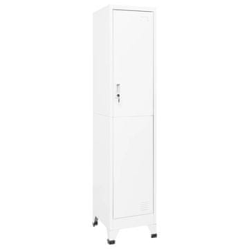 Vidaxl Ormarić s ključem bijeli 38 x 45 x 180 cm čelični