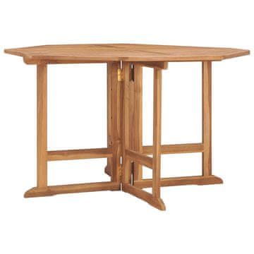 Vidaxl Sklopivi vrtni stol 110x110x75 cm Masivno tikovino drvo