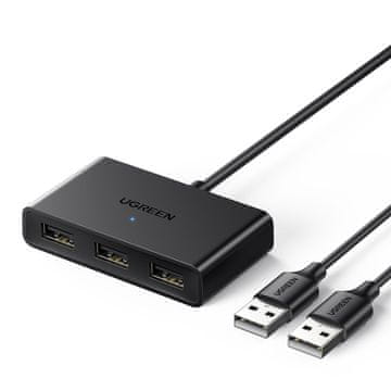 Ugreen CM409 Switch adapter 3x USB 2.0, crno