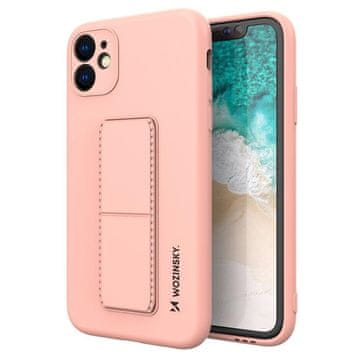 WOZINSKY Wozinsky Kickstand silikonska maska s postoljem za Samsung Galaxy A22 4G, roza