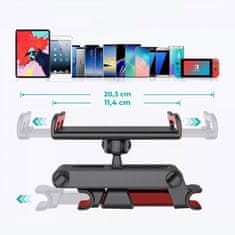 Misura Sklopivi držač za tablet i mobitel za auto-BLACK/RED