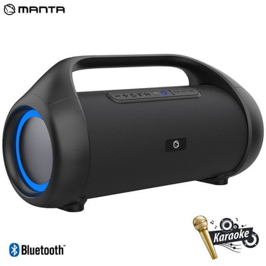 Manta Boombox SPK310 zvučnik, Bluetooth 5.0, 90 W RMS, RGB LED, IPX5, crna