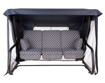 DAJAR Vrtna Metalna Ljuljačka VENEZIA s Antracit Sjenilom i Mogućnošću Razvlačenja