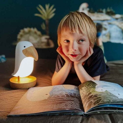  Rabbit & Friends Bird drvena svjetiljka, s Bluetooth zvučnikom, bijela
