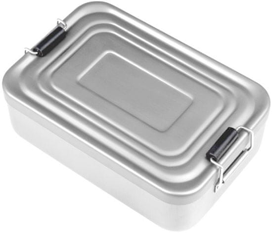Eva Kutija za užinu, aluminijska, eloksirana, 18×12×5 cm, srebrna