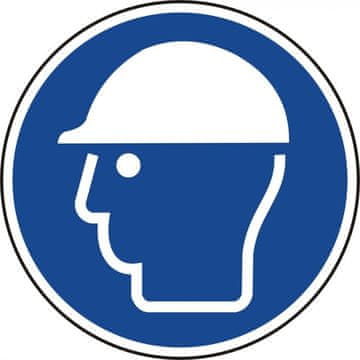 Label-Label Samoljepljiva naljepnica upozorenja - zaštitna kaciga 50mm