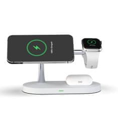 Tech-protect A12 3in1 MagSafe bežični punjač za telefon / AirPods / Apple Watch, bijela