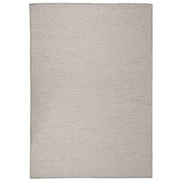 Vidaxl Vanjski tepih, ravno tkanje, 160x230 cm, taupe
