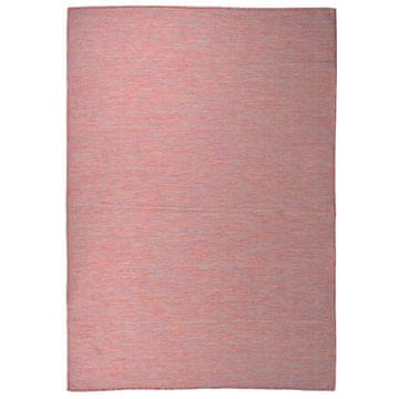 Vidaxl Vanjski tepih, ravno tkanje, 160x230 cm, crveni