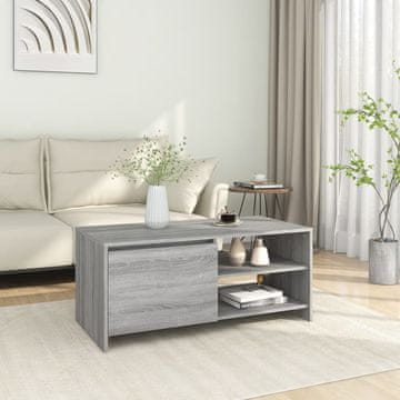 Vidaxl Klub stolić, sivi hrast sonoma, 102x50x45 cm