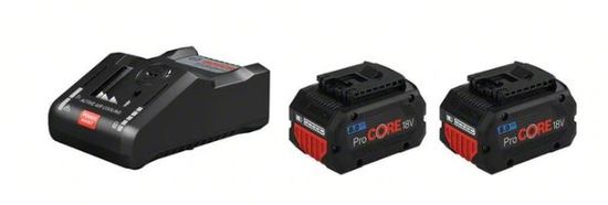 BOSCH Professional komplet: 2x ProCORE 18V 8.0 Ah + GAL 18V-160 C + GCY 42 (1600A016GP)