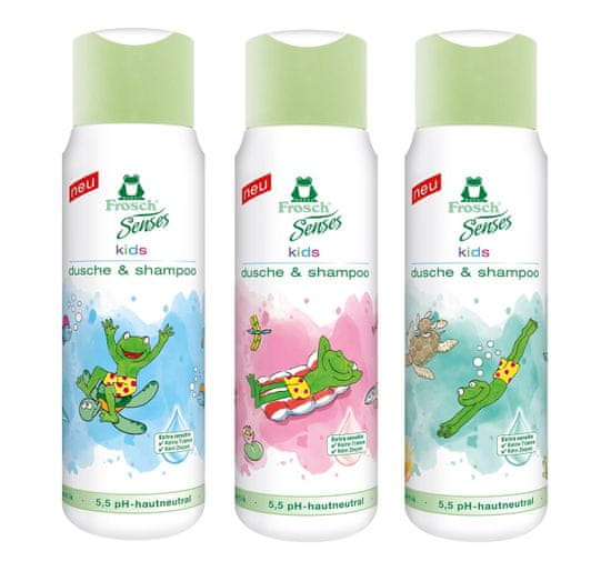 Frosch Senses Kids Sensitive gel za tuširanje i šampon, 300 ml, 3 kom