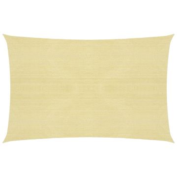 Vidaxl Jedro za zaštitu od sunca 160 g/m² bež 2,5 x 4 m HDPE