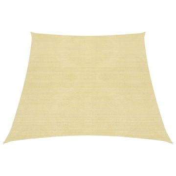 Vidaxl Jedro za zaštitu od sunca 160 g/m² bež 4/5 x 3 m HDPE
