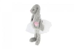 Teddies Plišani zeko sa suknjicom, 60 cm, siva