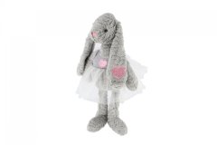 Teddies Plišani zeko sa suknjicom, 60 cm, siva