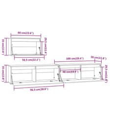 Vidaxl TV ormarići 3 kom od masivne borovine