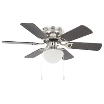 Vidaxl Dekorativni stropni ventilator sa lampom 82 cm tamnosmeđe boje