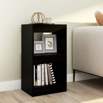Vidaxl Polica za knjige/Pregrada crna 40x30x72 cm