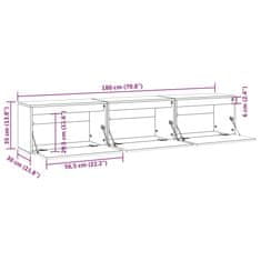 Vidaxl TV ormarići 3 kom bijeli od masivne borovine
