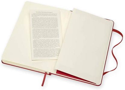 Sketchbook bilježnica, M, bez crta, tvrde korice, crvena