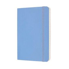 Moleskine džepna bilježnica, na crte, mekane korice, plava