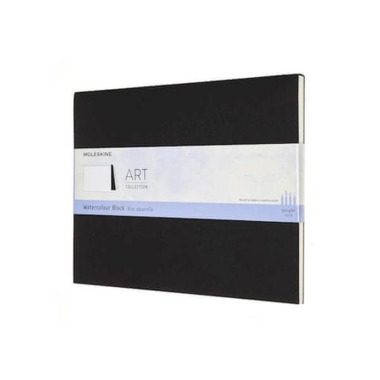 Moleskine Watercolour bilježnica, L, bez crta, tvrde korice, crna