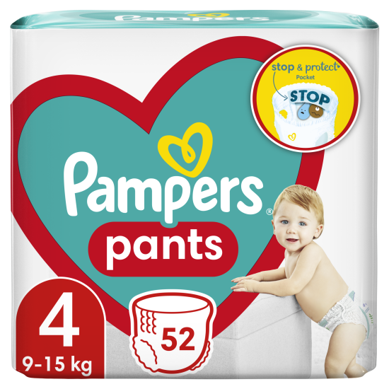 Pampers pelene Pants 4 Maxi (9-15 kg) Jumbo Pack 52 kom