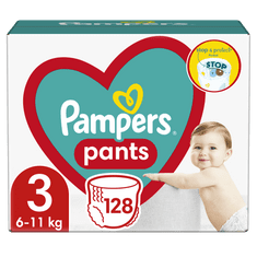 Pampers Pants pelene hlačice, Veličina 3, 6 -11 kg, 128 komada