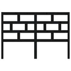 Vidaxl Uzglavlje za krevet crno 146 x 4 x 100 cm od masivne borovine