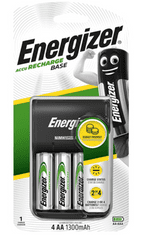 Energizer Osnovni punjač baterija, 4 AAA baterije, 1300 mAh (E300701501)