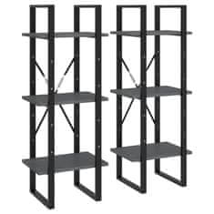 Vidaxl Visoki ormarić sivi 40 x 30 x 210 cm od masivne borovine