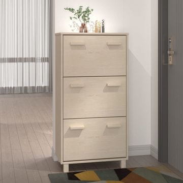 Vidaxl HAMAR Ormarić za cipele boje meda 59,5 x 35 x 117 cm Puni bor