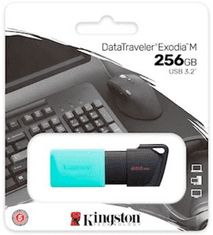 Kingston DT Exodia M USB stick, 256 GB, klizni priključak, crno-zelena (DTXM/256GB)