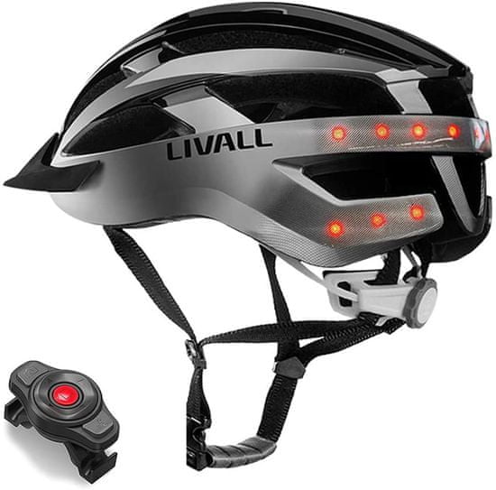 Livall MT1 Neo pametna biciklistička kaciga, L, crna-antracit