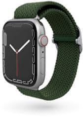 EPICO remen za Apple Watch 38/40/41 mm, tekstilni, pleteni, maslinasto zeleni (63318141500001)